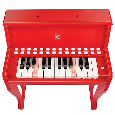 Hape: Learn With Lights Piano & Stool Wooden Electric Musical Toy