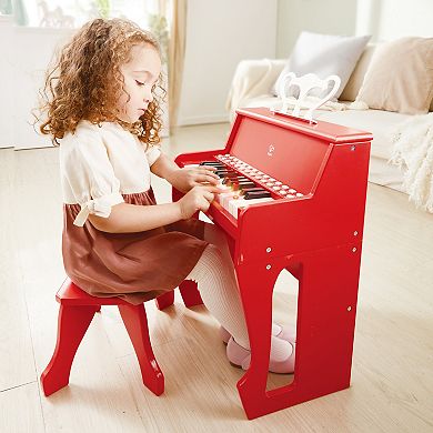 Hape: Learn With Lights Piano & Stool Wooden Electric Musical Toy