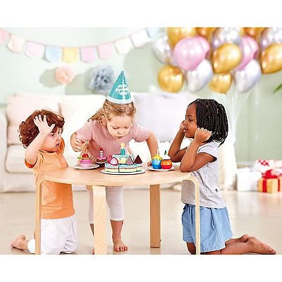 Hape: Interactive Happy Birthday Cake 16-pc. Light & Sound Wooden Toy