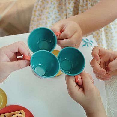 Hape: Tea Time Playset 15-pc. Storage Carry Case Pretend Toy Playset