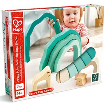 Hape: Arctic Polar Bear Stacking Blocks Wooden Nesting Toy