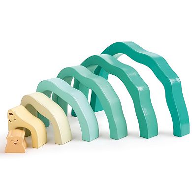 Hape: Arctic Polar Bear Stacking Blocks Wooden Nesting Toy