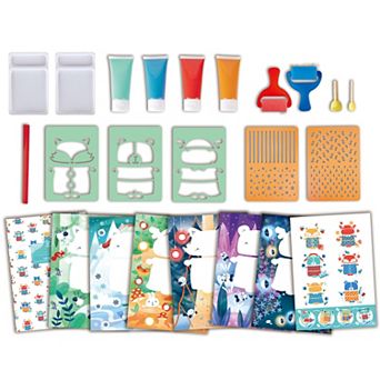 Hape: Sponge Painting Fun 24 pc 6 Activities Art Set
