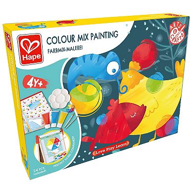 Hape: Color Mix Painting 24-pc. Activity Art Kit