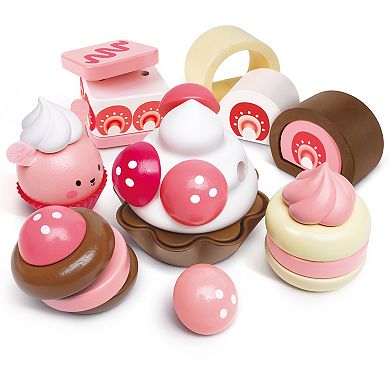 Hape: Strawberry Dessert Set - Pink Cute Food Baking Pretend Playset