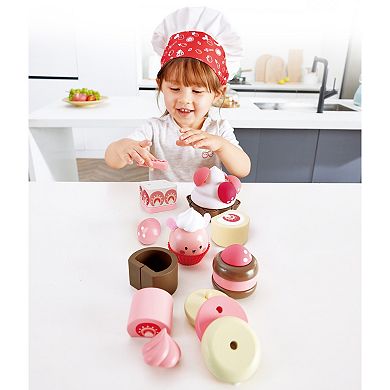 Hape: Strawberry Dessert Set - Pink Cute Food Baking Pretend Playset