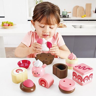 Hape: Strawberry Dessert Set - Pink Cute Food Baking Pretend Playset