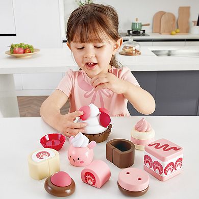 Hape: Strawberry Dessert Set - Pink Cute Food Baking Pretend Playset
