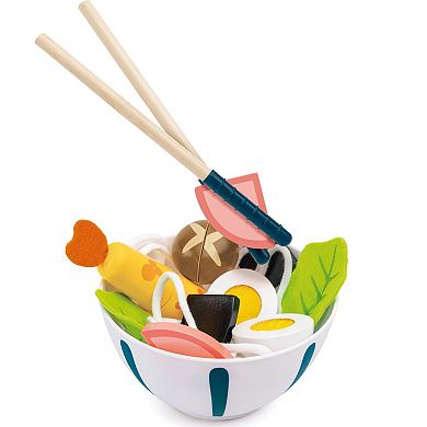Hape: Slurp-Slurp Udon Set 11-pc. Wooden Food Kitchen Pretend Playset