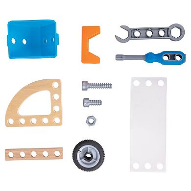 Hape: Junior Inventor STEM Learning: 37-piece Build 'N' Drive Car Set