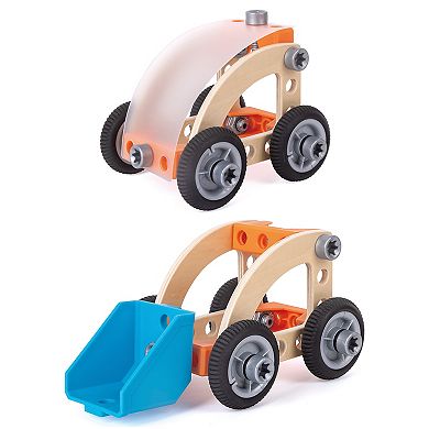 Hape: Junior Inventor STEM Learning: 37-piece Build 'N' Drive Car Set