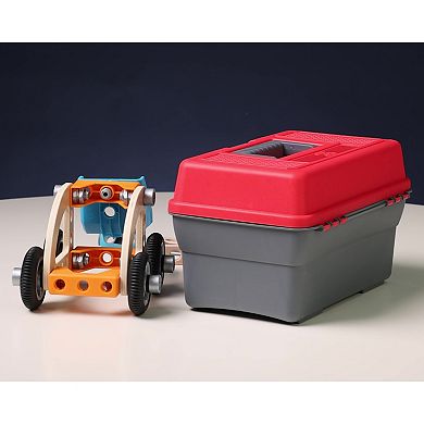 Hape: Junior Inventor STEM Learning: 37-piece Build 'N' Drive Car Set