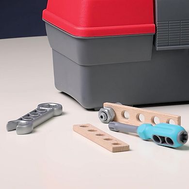 Hape: Junior Inventor STEM Learning: 37-piece Build 'N' Drive Car Set