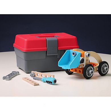 Hape: Junior Inventor STEM Learning: 37-piece Build 'N' Drive Car Set