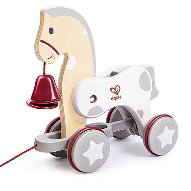 Hape: Pull Along Pony Wooden Push & String Take Along Toy