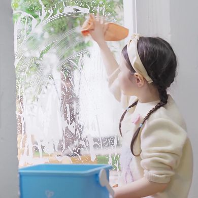 Hape: Scoot-Around Clean Up Bucket Set 7-pc. Cleaning Toy Playset