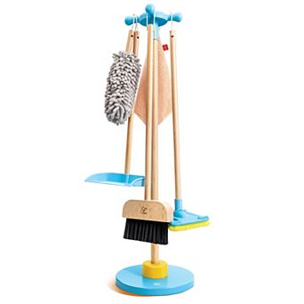 Hape: Clean Up Broom Set 6 pc Wooden Cleaning Toy Playset