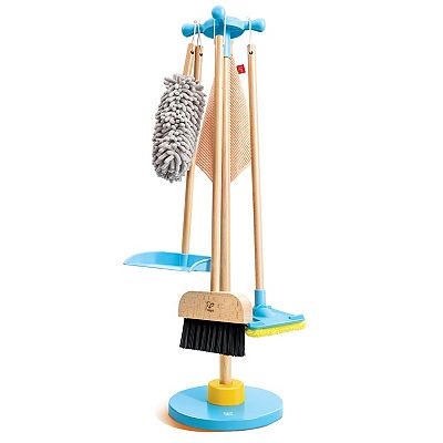 Hape Clean Up Broom Set 6 pc. Wooden Cleaning Toy Playset