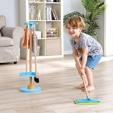 Hape: Clean Up Broom Set 6-pc. Wooden Cleaning Toy Playset