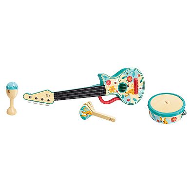 Hape: 4-In-1 Ukulele 4-pc. Wooden Instrument Playset