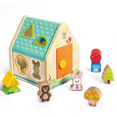 Hape: Critter House Shape Sorter Wooden Shapes Toy