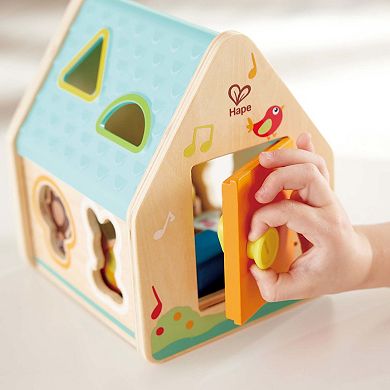 Hape: Critter House Shape Sorter Wooden Shapes Toy