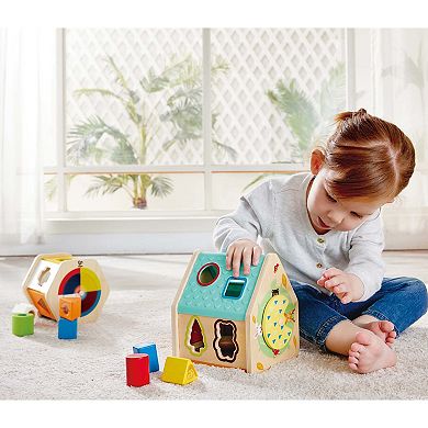 Hape: Critter House Shape Sorter Wooden Shapes Toy