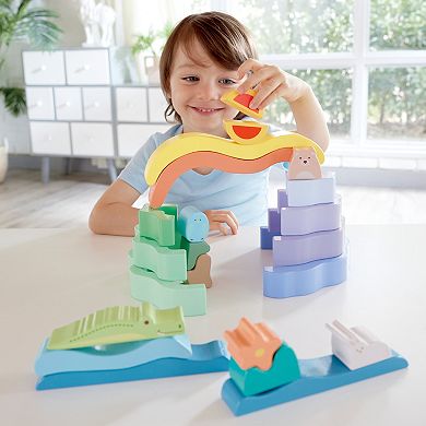 Hape: Nature Scene Stacking Blocks Wooden Nesting Toy