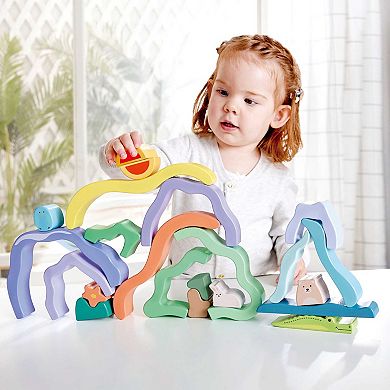 Hape: Nature Scene Stacking Blocks Wooden Nesting Toy