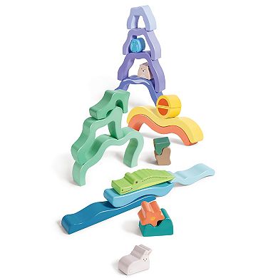 Hape: Nature Scene Stacking Blocks Wooden Nesting Toy