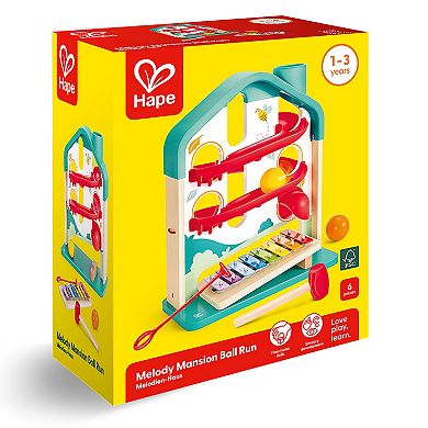 Hape: Melody Mansion Ball Run Colorful Wooden Toy