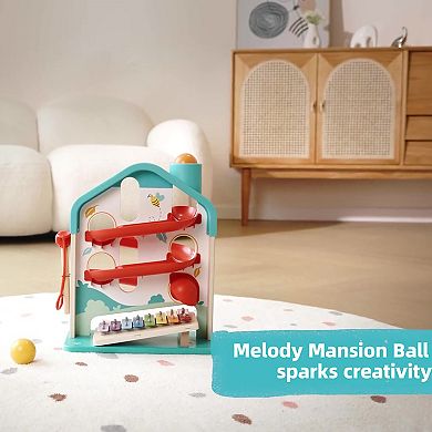 Hape: Melody Mansion Ball Run Colorful Wooden Toy