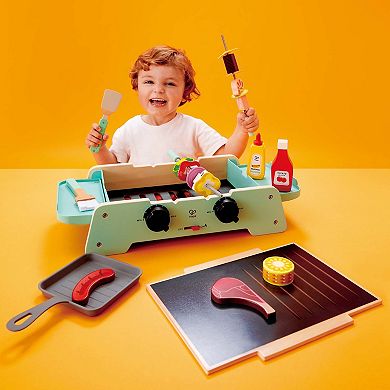 Hape: Sizzling Griddle & Grill BBQ Wooden Food Playset