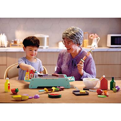 Hape: Sizzling Griddle & Grill BBQ Wooden Food Playset