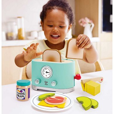 Hape: Ding & Pop-Up Toaster 15-piece Wooden Food Playset