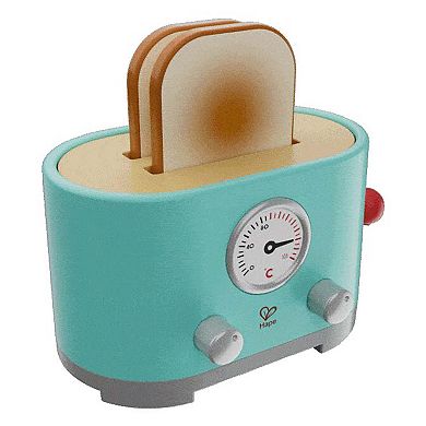 Hape: Ding & Pop-Up Toaster 15-piece Wooden Food Playset