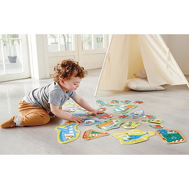 Hape: Wheels & Wonders 15 Mini Vehicle Shaped Puzzles Set