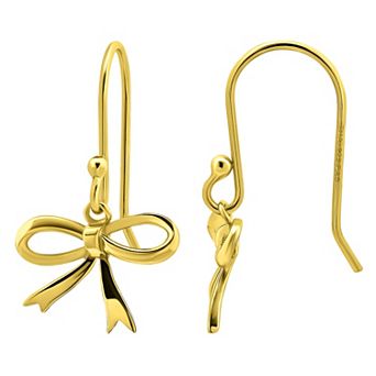 Aleure Precioso Sterling Silver Bow Drop Earrings