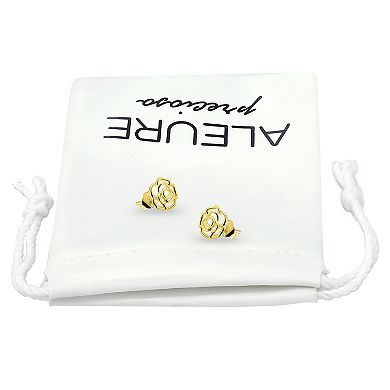 Aleure Precioso Rose Stud Earrings