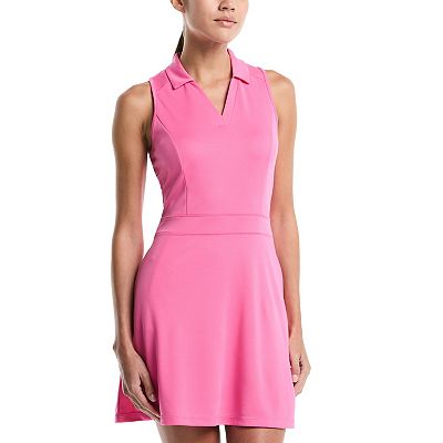 Women's Grand Slam Airflux Sleeveless Golf Polo Dress with Shorts, Size: XL, Sangria Sunset
