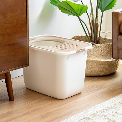 Iris Top Entry Cat Litter Box with Scoop
