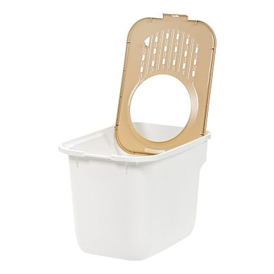 Iris Top Entry Cat Litter Box with Scoop