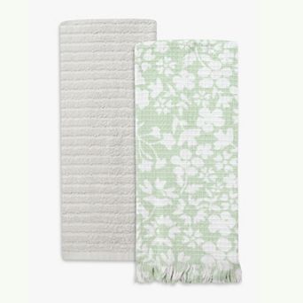 Mingle & Co. Printed Waffle Terry Kitchen Towel 2-Pack