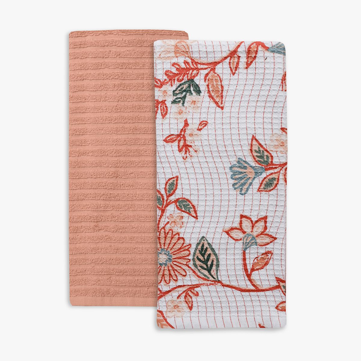 Mingle & Co. Printed Waffle Terry Kitchen Towel 2-Pack - Canyon Sunset