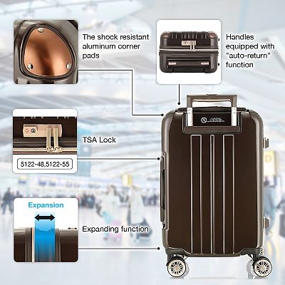 Legend Walker 5122 Hardside Zipper Luggage