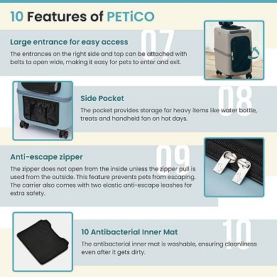 PETiCO iCO Sturdy and Versatile Pet Carrier Lsize