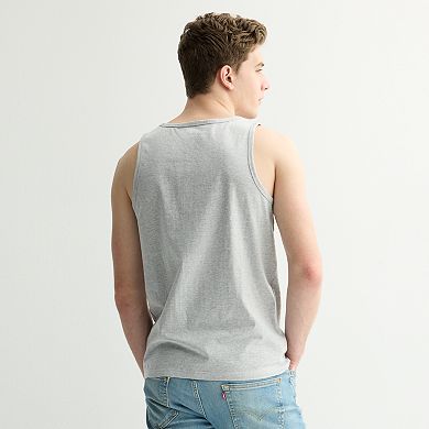 Men's Red, White & Blue Rock On Graphic Tank Top