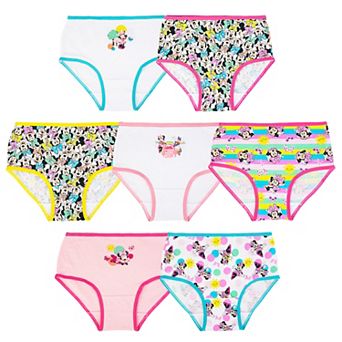 Disney's Minnie Mouse Toddler Girls 7-Pack Cotton Brief Underwear