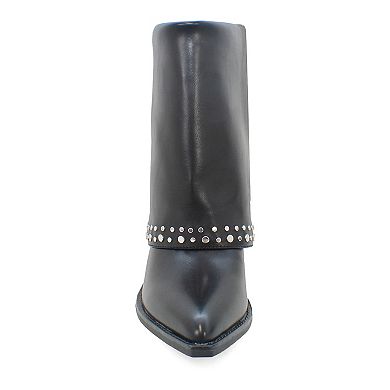 Yoki Gayle Women's Mid Shaft Studded Western Boots