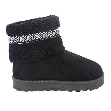 Yoki Carly Women's Faux Fur Short Booties